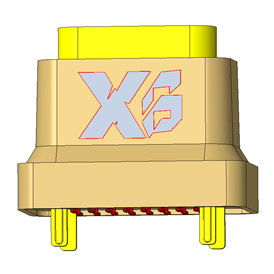 XB-TYPE C 16P-14 SMT vertical TYPE C socket height 10.5mm 16Pin waterproof Type C USB female seat SMT H=10.5mm